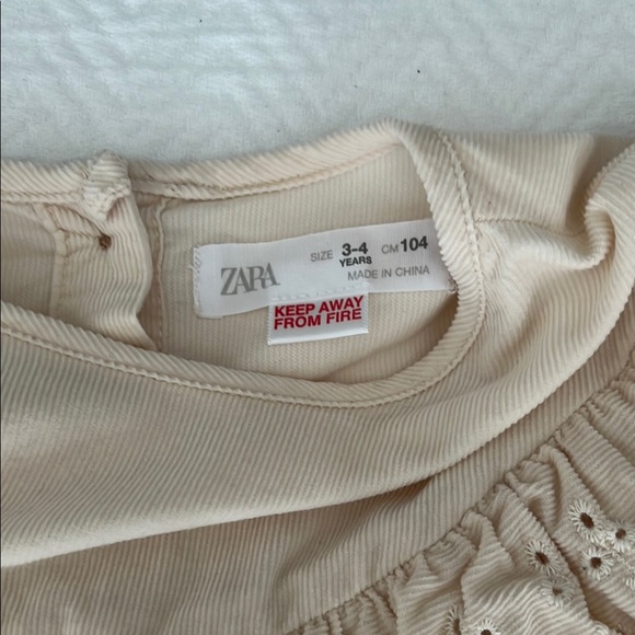 Cream Ruffled Kids Top - Picture 5 of 6